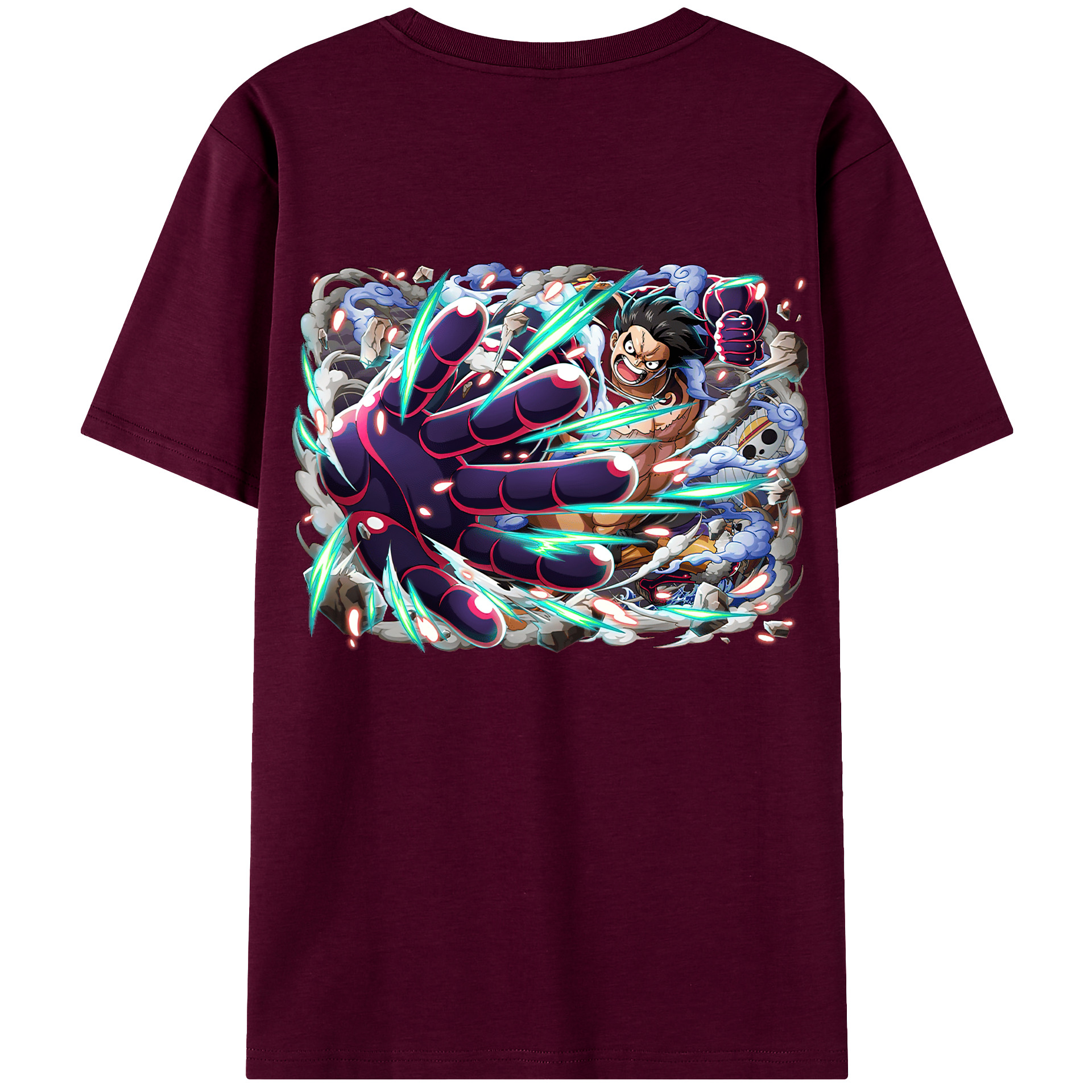 ワンピース モンキー・D・ルフィ ONE PIECE Monkey D. Luffy レディース半袖Tシャツ(バックプリント)
